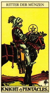 Tarot Tageskarte - Ritter der Muenzen